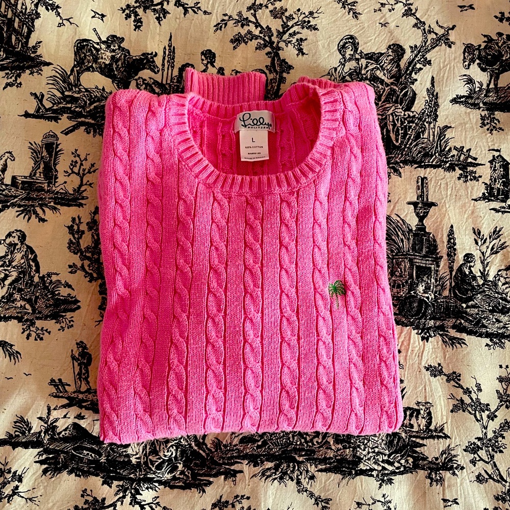 Lilly Pulitzer 100% cotton spring sweater size L